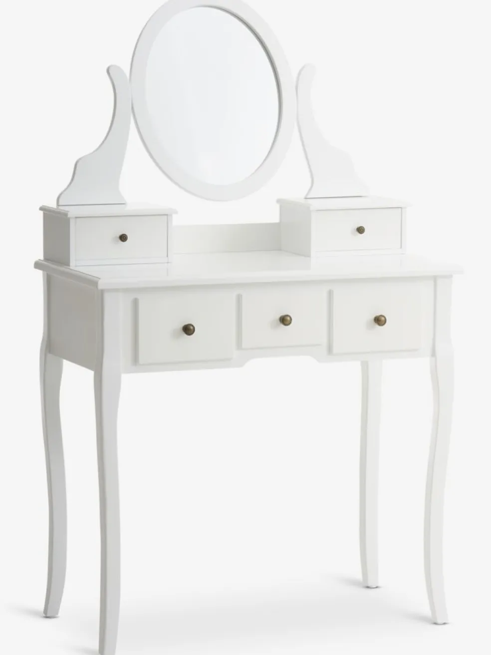 MALLINGCoiffeuse MALLING a/miroir 5 tiroirs blanc