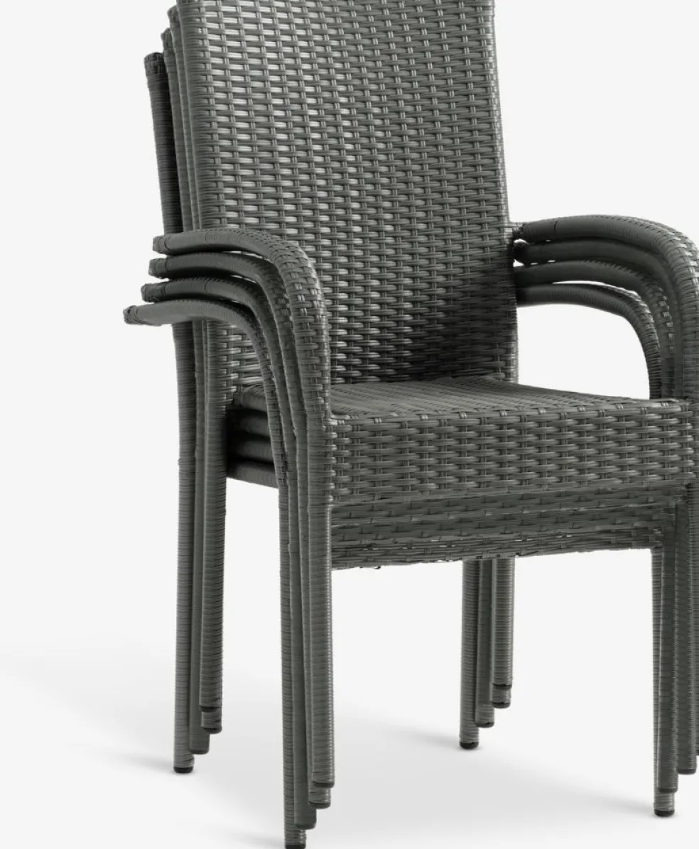 MARIELYST + GUDHJEMMARIELYST L150 table + 4 GUDHJEM chaises gris