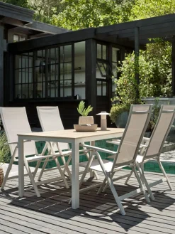 MARIELYST + LOMMAMARIELYST L150 table + 4 LOMMA chaises beige