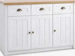 MARKSKELBuffet MARKSKEL 3 portes blanc/coloris chêne naturel