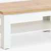 MARKSKELTable basse MARKSKEL 60x110 blanc/coloris chêne naturel
