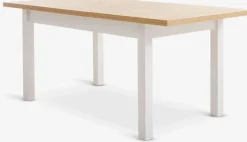 MARKSKELTable MARKSKEL 90x150/193 blanc/coloris chêne naturel