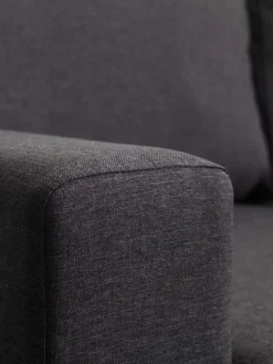MARSLEVCanapé convertible avec méridienne MARSLEV tissu gris foncé