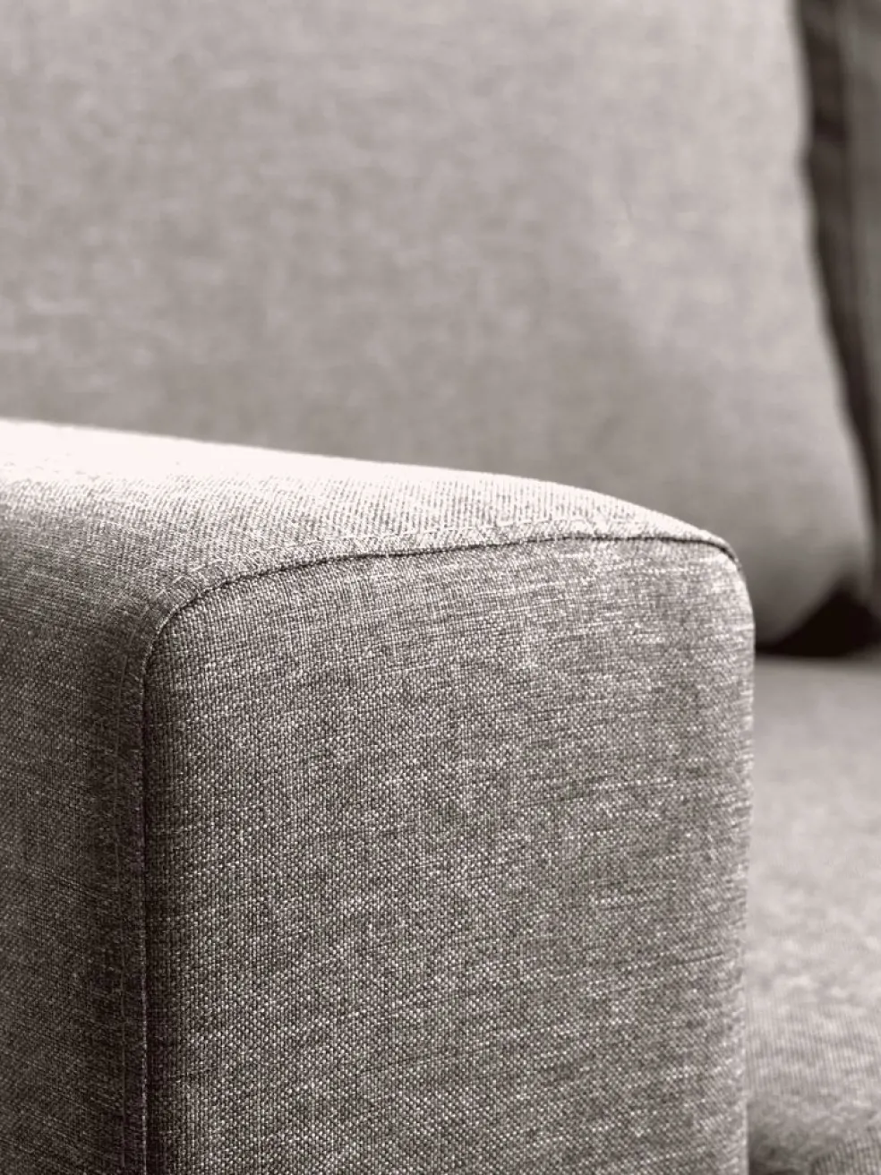 MARSLEVCanapé convertible avec méridienne MARSLEV tissu gris clair