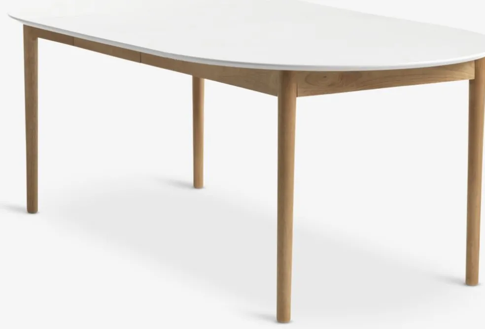 MARSTRANDTable MARSTRAND Ø110/110x200 blanc/naturel