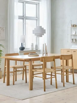 MEJLSKOV + ISLEVMEJLSKOV L180 table + 4 ISLEV s/accou. chêne naturel