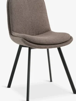 MELBYChaise MELBY tissu brun clair/noir