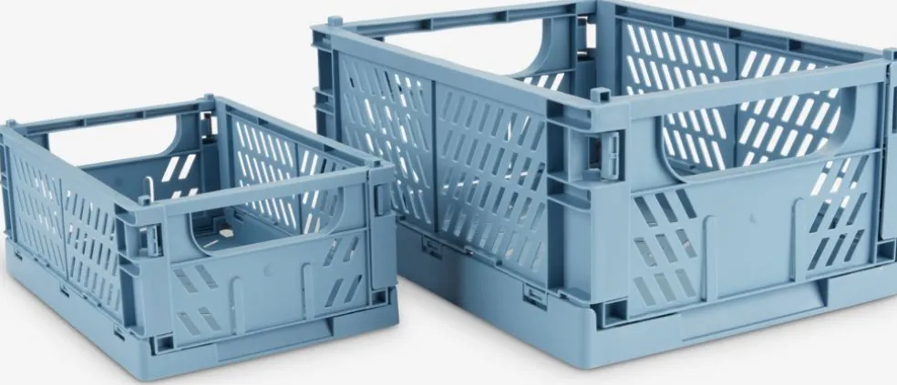 MILASPanier MILAS l16xL25xH10 pliable bleu