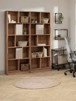 MOSBJERGBibliothèque MOSBJERG 10 tablettes coloris chêne naturel