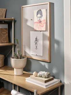 MOSEBYTableau d'affichage MOSEBY 50x70 5 pins beige/chêne naturel