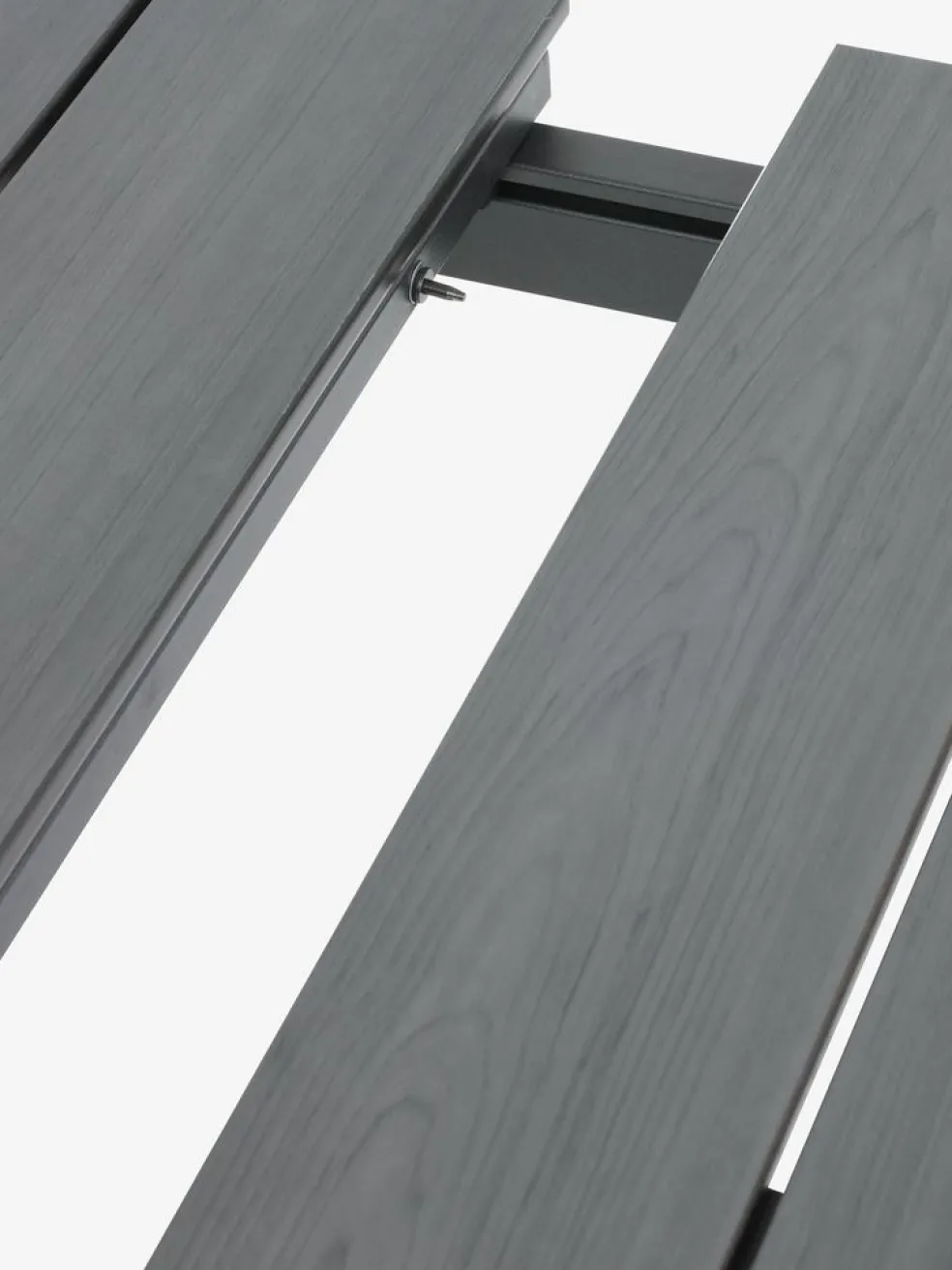 MOSS + MYSENMOSS L214/315 table + 4 MYSEN chaises gris
