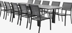 MOSS + STRANDBYMOSS L214/315 table + 4 STRANDBY chaises gris