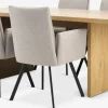 MUNKEBY + GJESINGMUNKEBY L220 table colo chêne + 4 GJESING chaises beige/noir