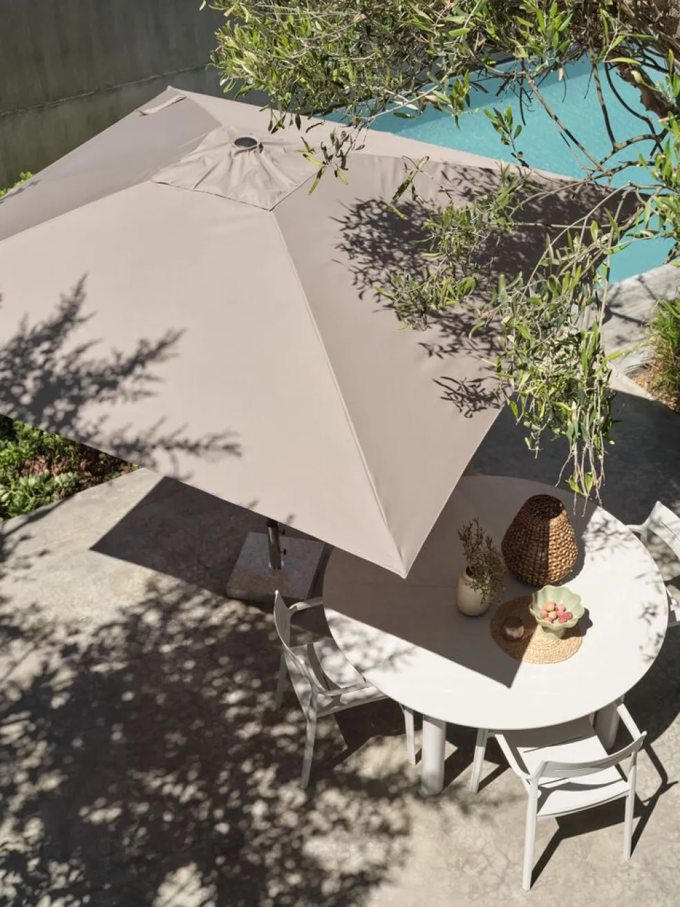 NAMDALParasol NAMDAL l280xL280 sable foncé