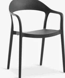 NANNESTADChaise empilable NANNESTAD gris foncé