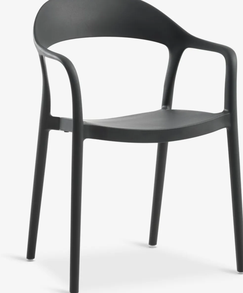 NANNESTADChaise empilable NANNESTAD gris foncé