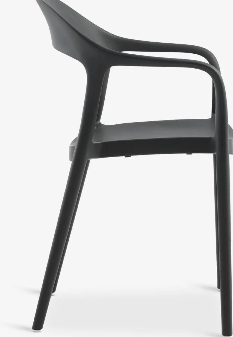 NANNESTADChaise empilable NANNESTAD gris foncé
