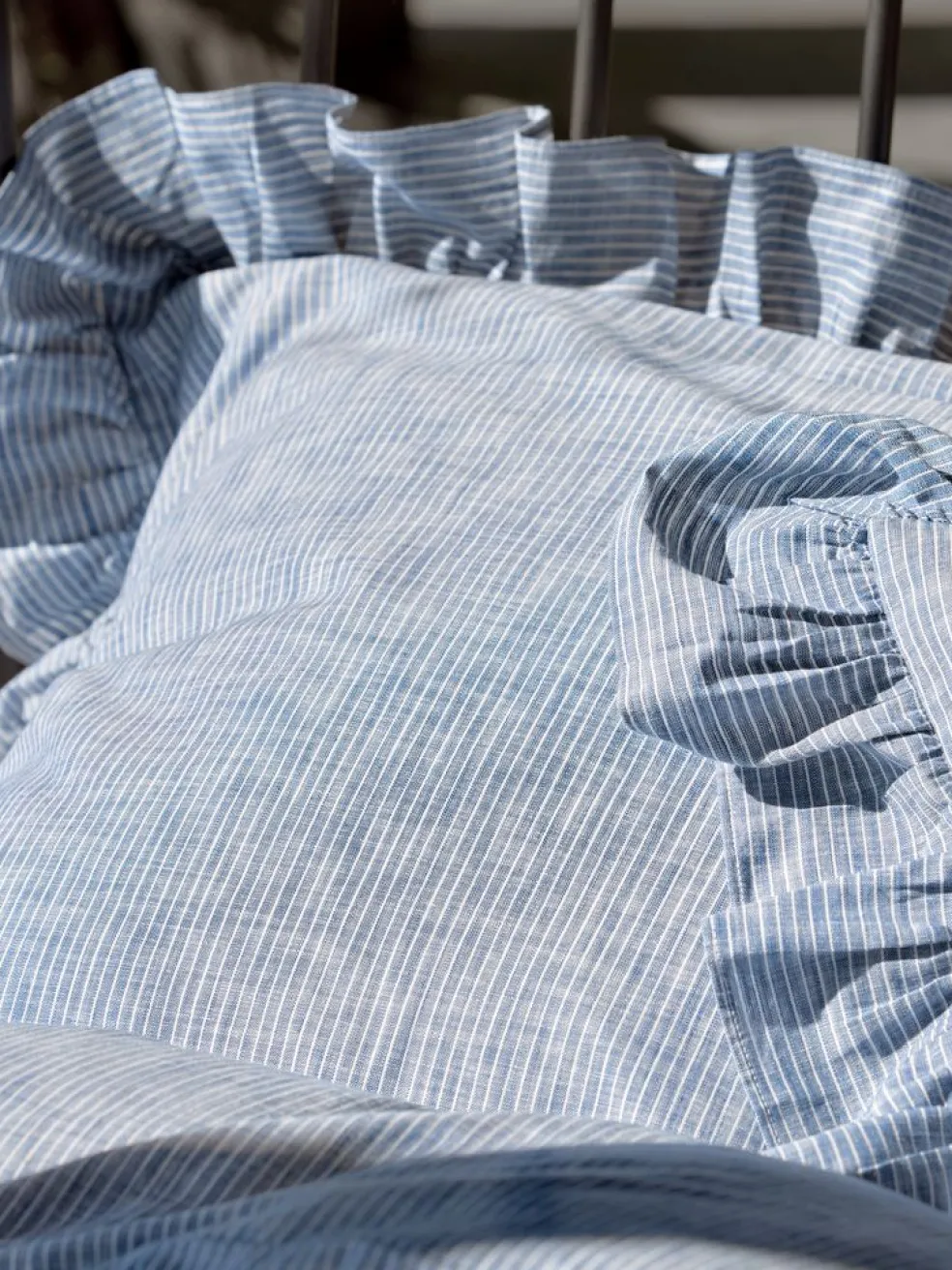 NINNAGoldParure de lit NINNA Fils teints 240x220 bleu