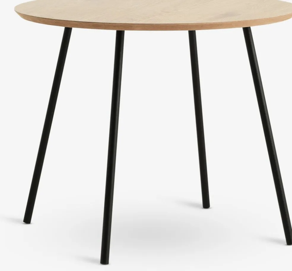 NYBOBout de canapé NYBO Ø55 coloris chêne chaud/noir