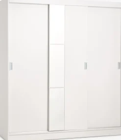 ODDERArmoire ODDER 179x201 3 portes coulissantes a/miroir blanc