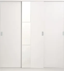 ODDERArmoire ODDER 179x201 3 portes coulissantes a/miroir blanc