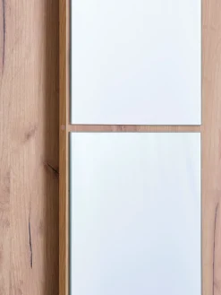 ODDERArmoire ODDER 179x201 a/miroir coloris chêne naturel