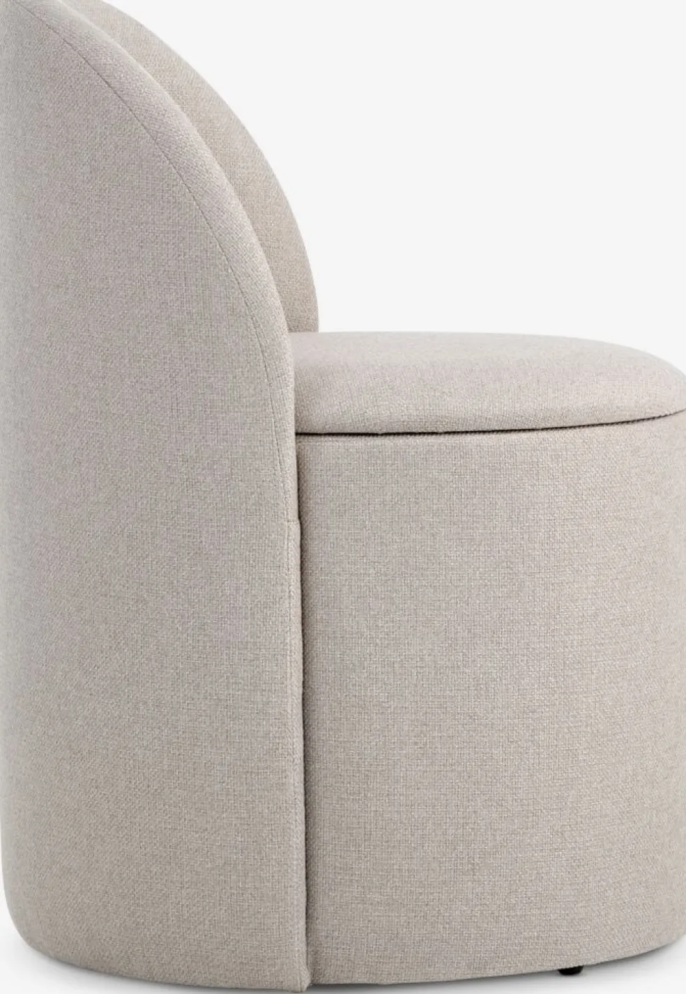 ODDUMFauteuil lounge ODDUM a/rangement tissu beige