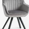 ONSEVIGFauteuil ONSEVIG velours gris/noir