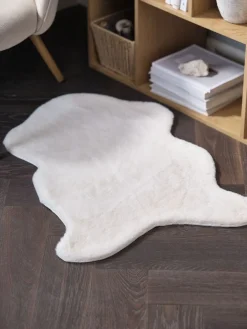 OXELTapis fausse fourrure OXEL 60x90 blanc