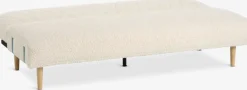 PARADISCanapé convertible PARADIS tissu teddy blanc cassé/colo. ch.