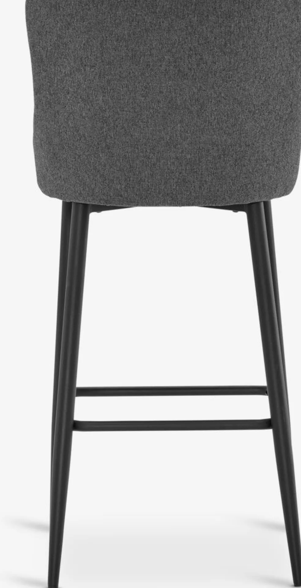 PEBRINGEChaise de bar PEBRINGE avec dossier tissu gris/noir