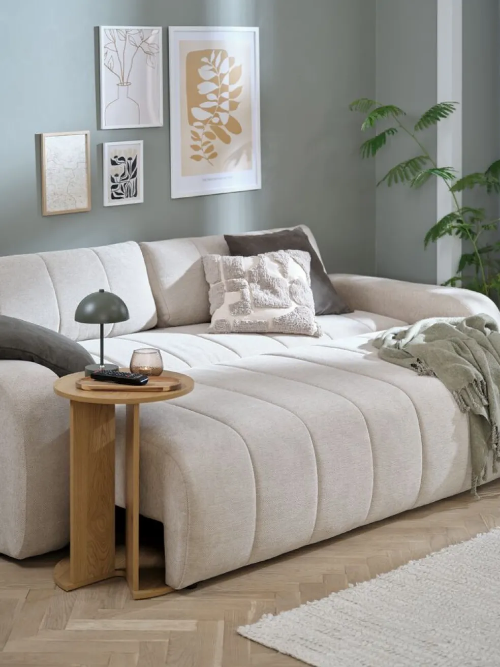 RAASTEDBout de canapé RAASTED Ø40 1 tablette coloris chêne chaud