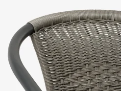 RADSTRUP + GRENAARADSTRUP Ø60 table noir + 2 GRENAA chaises gris