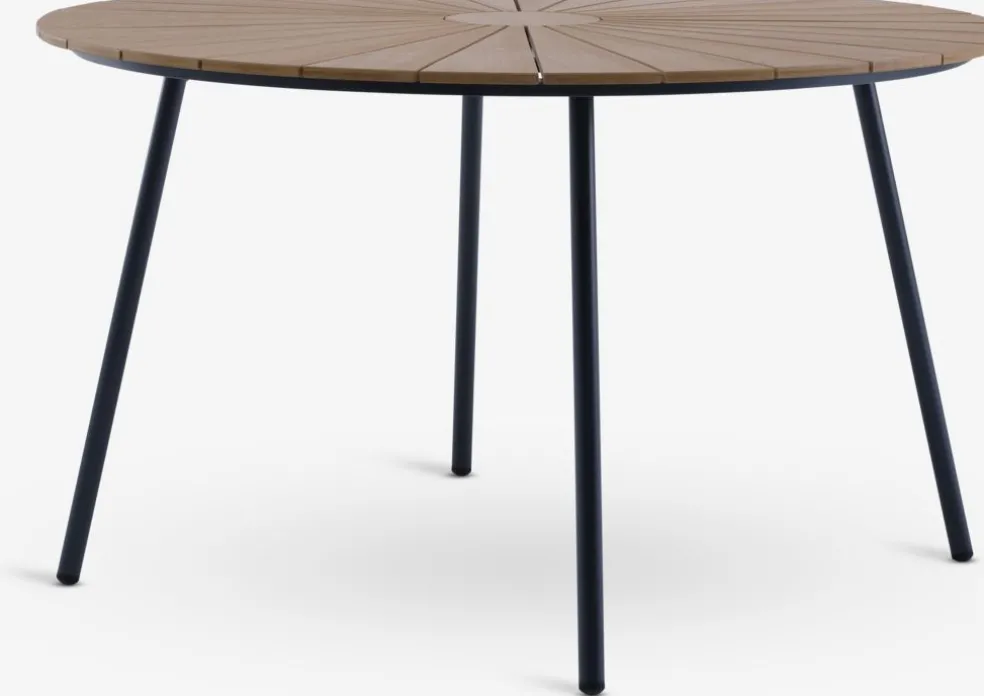 RANGSTRUP + BREDSTENRANGSTRUP Ø130 table naturel/noir + 4 BREDSTEN chaises noir