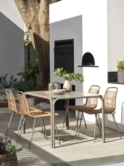 RAUMA + MIDDAGSBERGETRAUMA L140 table sable + 4 MIDDAGSBERGET chaises naturel