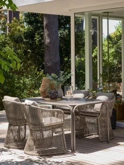 RAUMATable de jardin RAUMA l90xL140 sable foncé