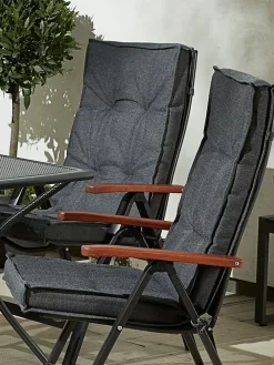 REBSENGECoussin de jardin pour chaise inclinable REBSENGE gris foncé