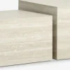 ROLSTEDTable basse ROLSTED 58x58/50x50 coloris travertin 2pcs