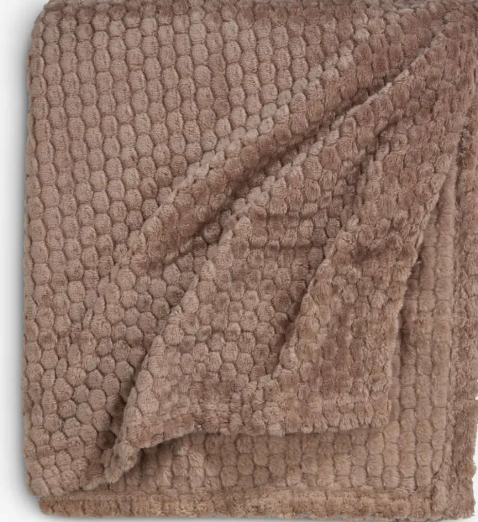 ROSENVIALPlaid polaire ROSENVIAL 130x160 sable foncé