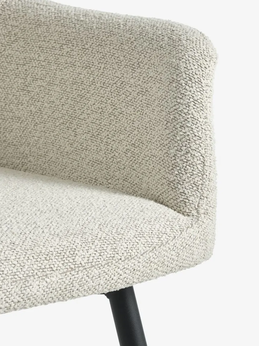 ROSLEV + PURHUSROSLEV L200 table chêne nat. + 4 PURHUS chaises blanc cassé