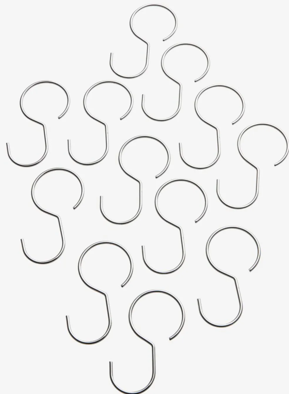 RYDALAnneaux de rideau de douche RYDAL 12 pcs/pqt métal