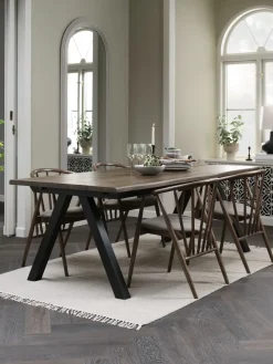 SANDBY + LYKSBORGSANDBY L210 table chêne foncé + 4 LYKSBORG chaises chêne f.
