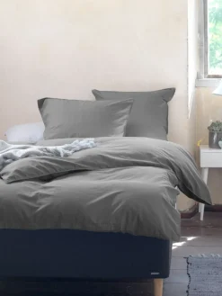 SANNEGoldParure de lit SANNE coton lavé 240x220 gris