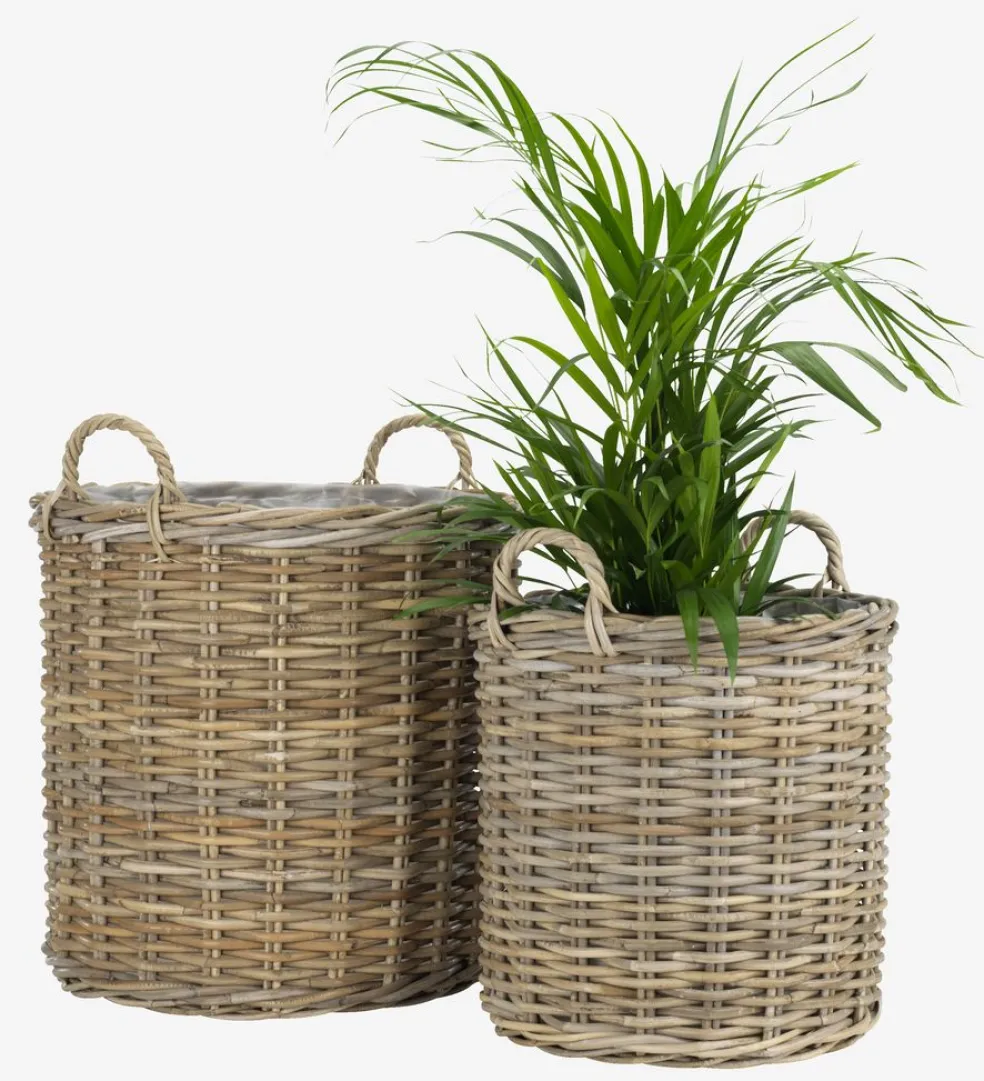 SANSEBIEPanier pour plantes SANSEBIE Ø50/40 kubu naturel 2pcs/lot