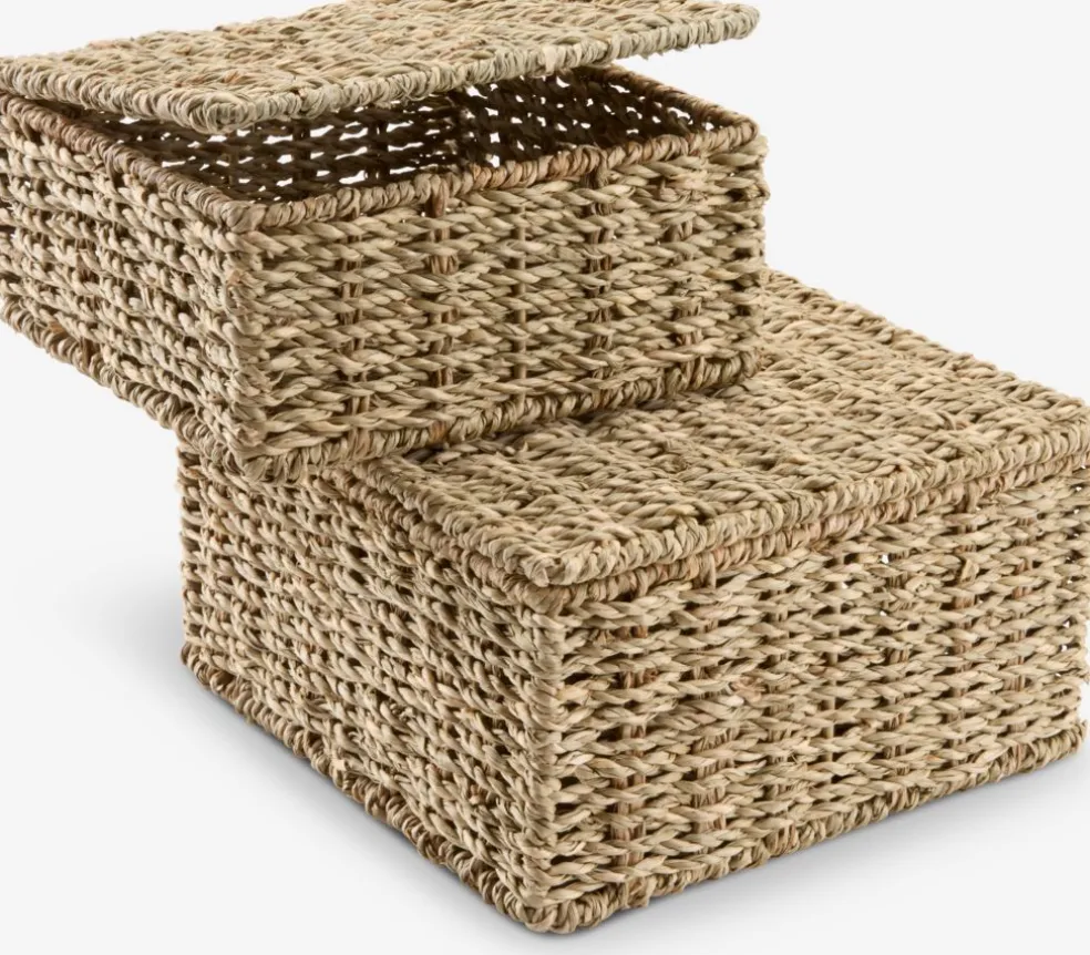 SENNANBoîte de rangement SENNAN a/couvercle herbier marin 2 pcs.