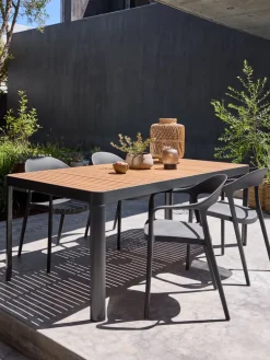 SIRDAL + NANNESTADSIRDAL L211 table eucalyptus + 4 NANNESTAD chaises