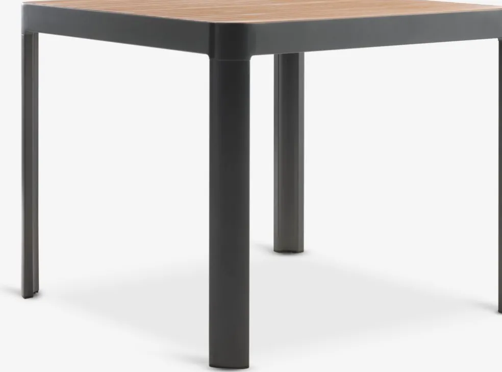 SIRDAL + SIRDALSIRDAL L91 table bois dur + 4 SIRDAL chaises gris