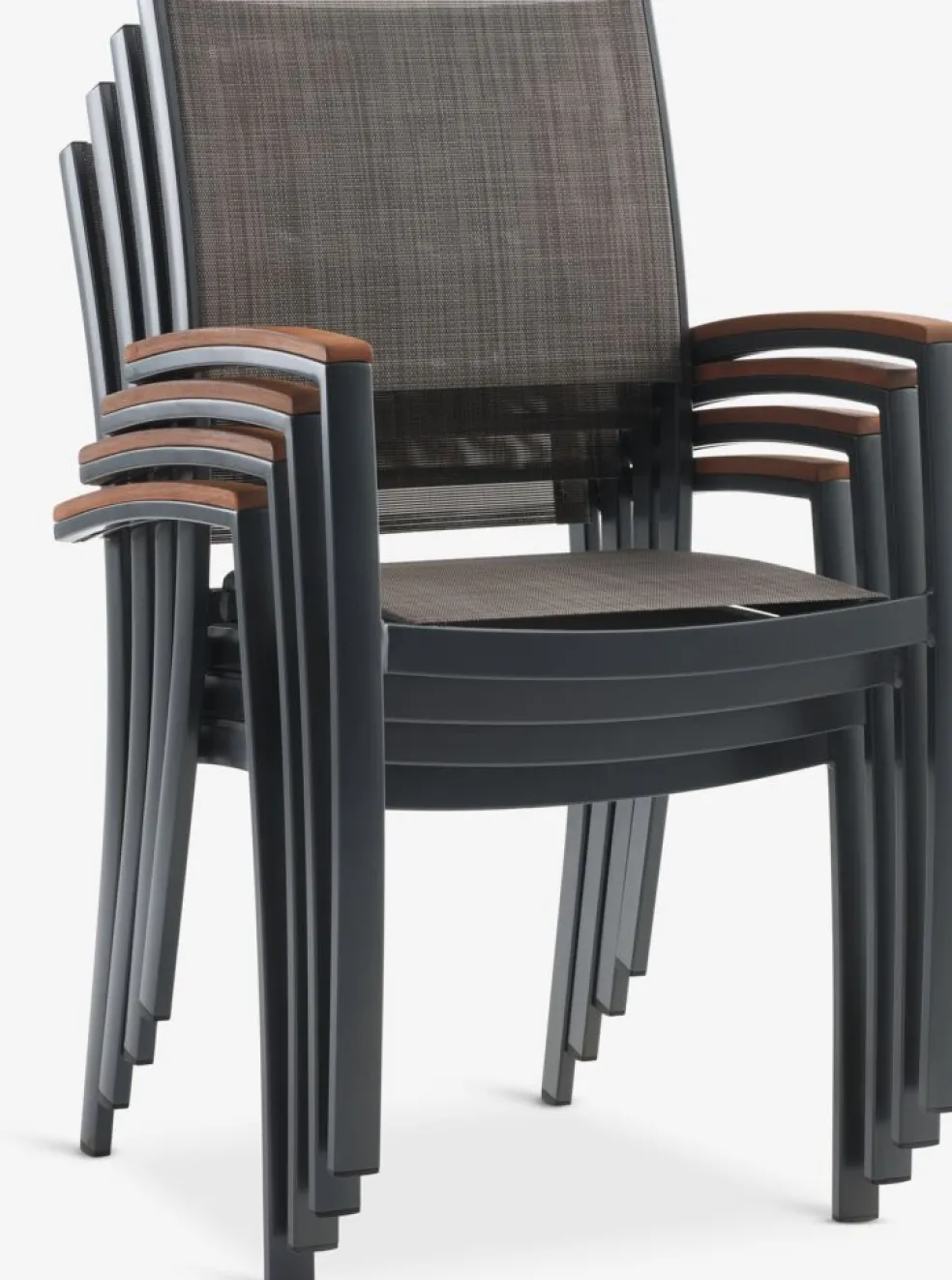 SIRDAL + SIRDALSIRDAL L149 table eucalyptus + 4 SIRDAL chaises gris