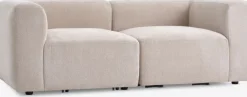 SKEJBYCanapé modulable SKEJBY 2 personnes tissu beige
