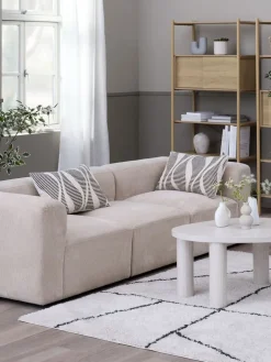SKEJBYCanapé modulable SKEJBY 3 personnes tissu beige